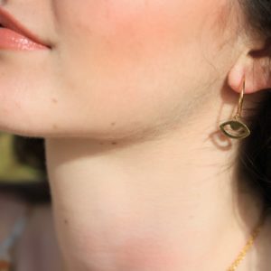 boucles d'oreilles créoles oeil bijou talisman femme bijou de créateur