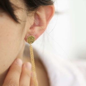boucles d'oreilles chaines bijoux de créateur idée cadeau femme