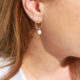 boucles d'oreilles martelée perle bijoux faits main