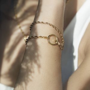 bracelet double chaîne corde bijoux créateur français