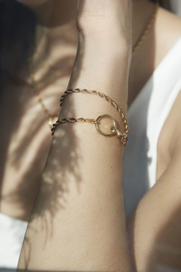 bracelet double chaîne corde bijoux créateur français
